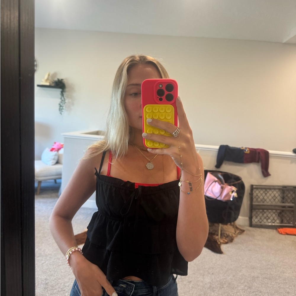 Target Black and Red Camisole Top